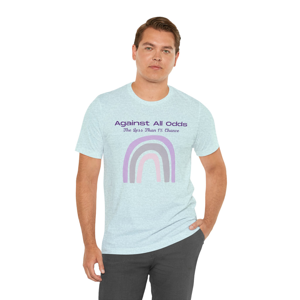 Against All Odds Rainbow Tee – Inspirational Pastel Graphic Shirt