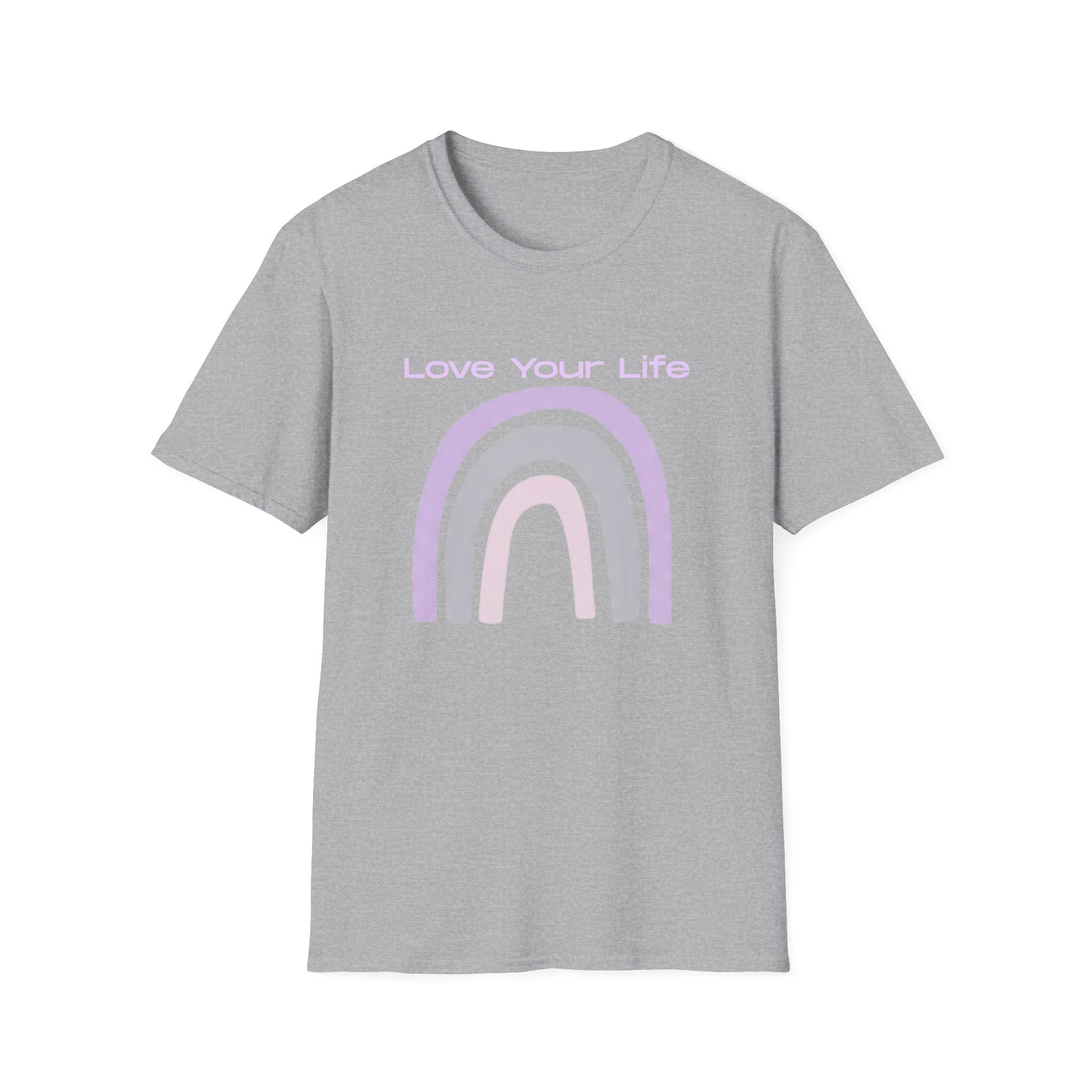 Love Your Life Rainbow T-Shirt — Pastel Positive Message Tee