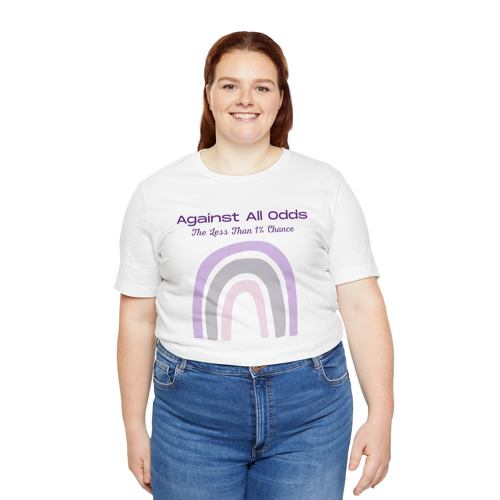 Against All Odds Rainbow Tee – Inspirational Pastel Graphic Shirt