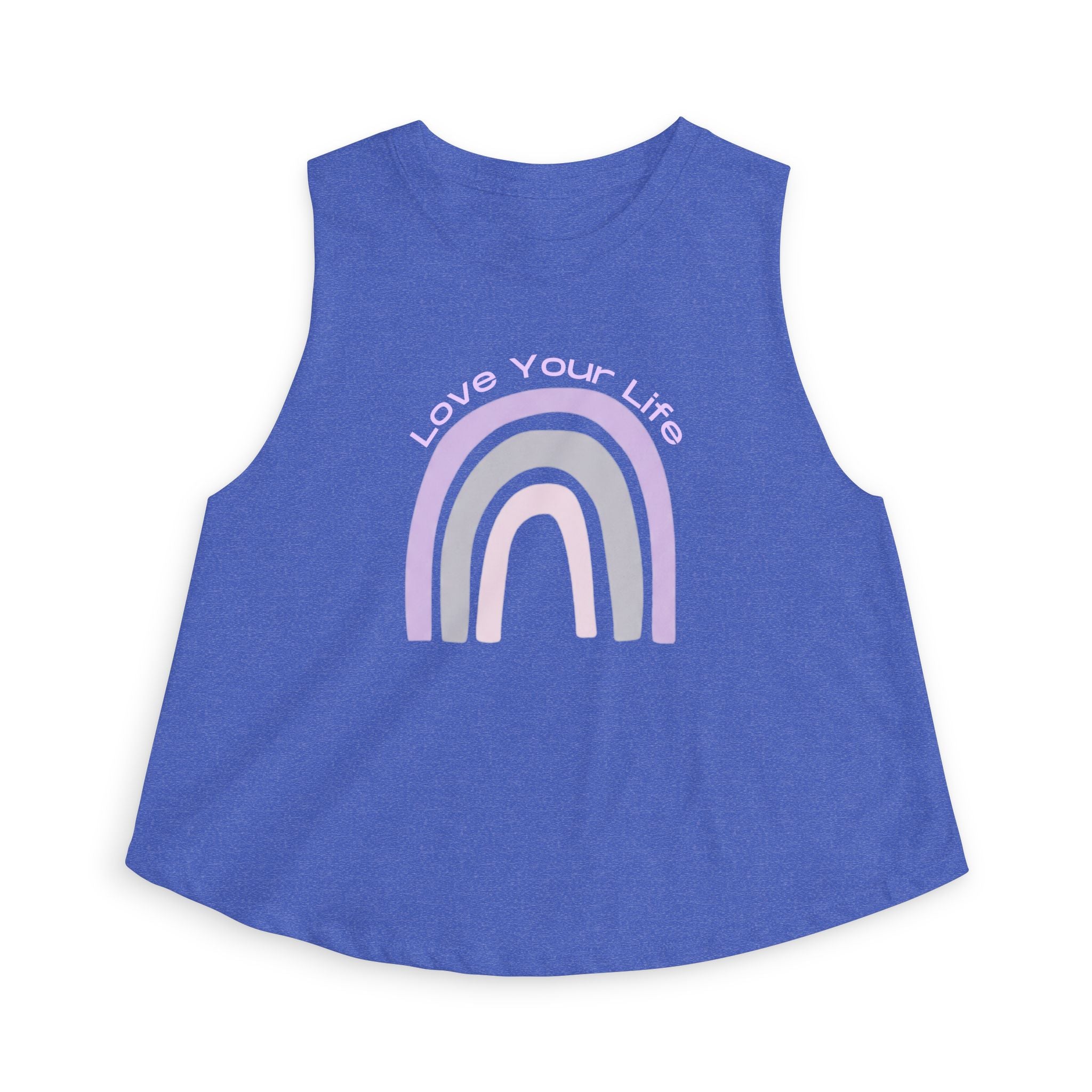 Love Your Life Rainbow Crop Top — Pastel Positive Women's Tank